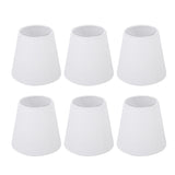 6Pcs White Fabric Lampshade Kit Modern Minimalist Lampshade for Candelabra Floor Table Chandelier Wall