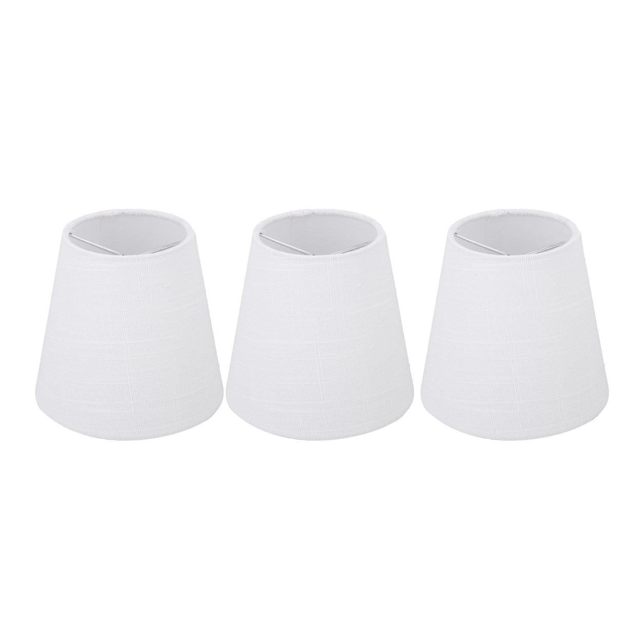6Pcs White Fabric Lampshade Kit Modern Minimalist Lampshade for Candelabra Floor Table Chandelier Wall