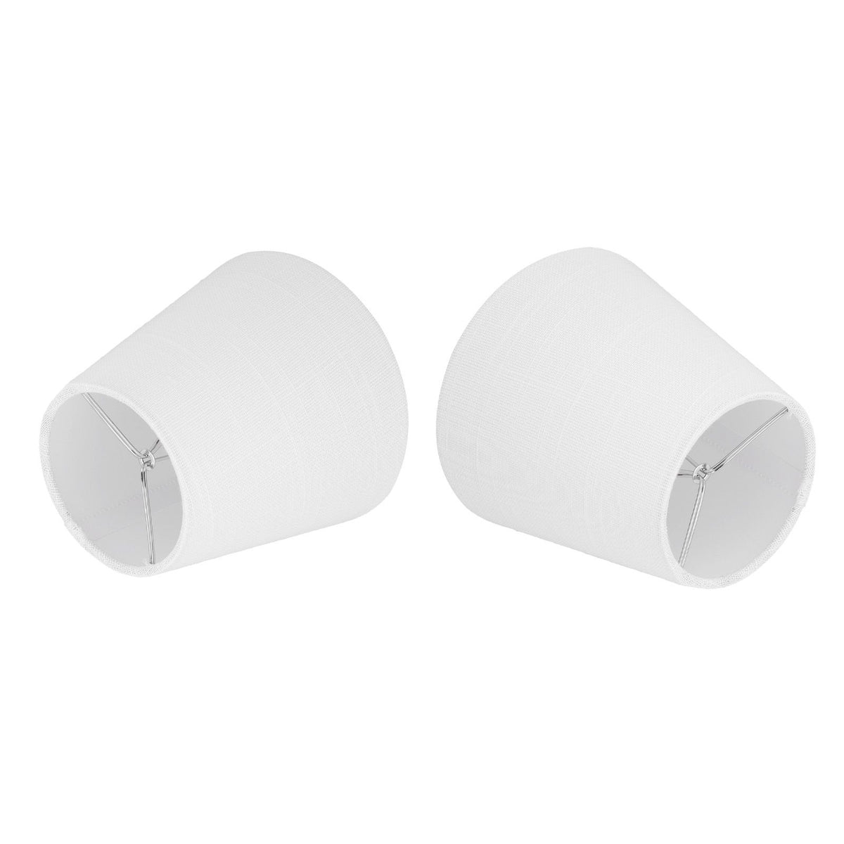 6Pcs White Fabric Lampshade Kit Modern Minimalist Lampshade for Candelabra Floor Table Chandelier Wall