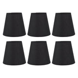 6Pcs Lampshade Lamp Shade Modern Simple Style Home Decoration Black for Small E14 Bulb