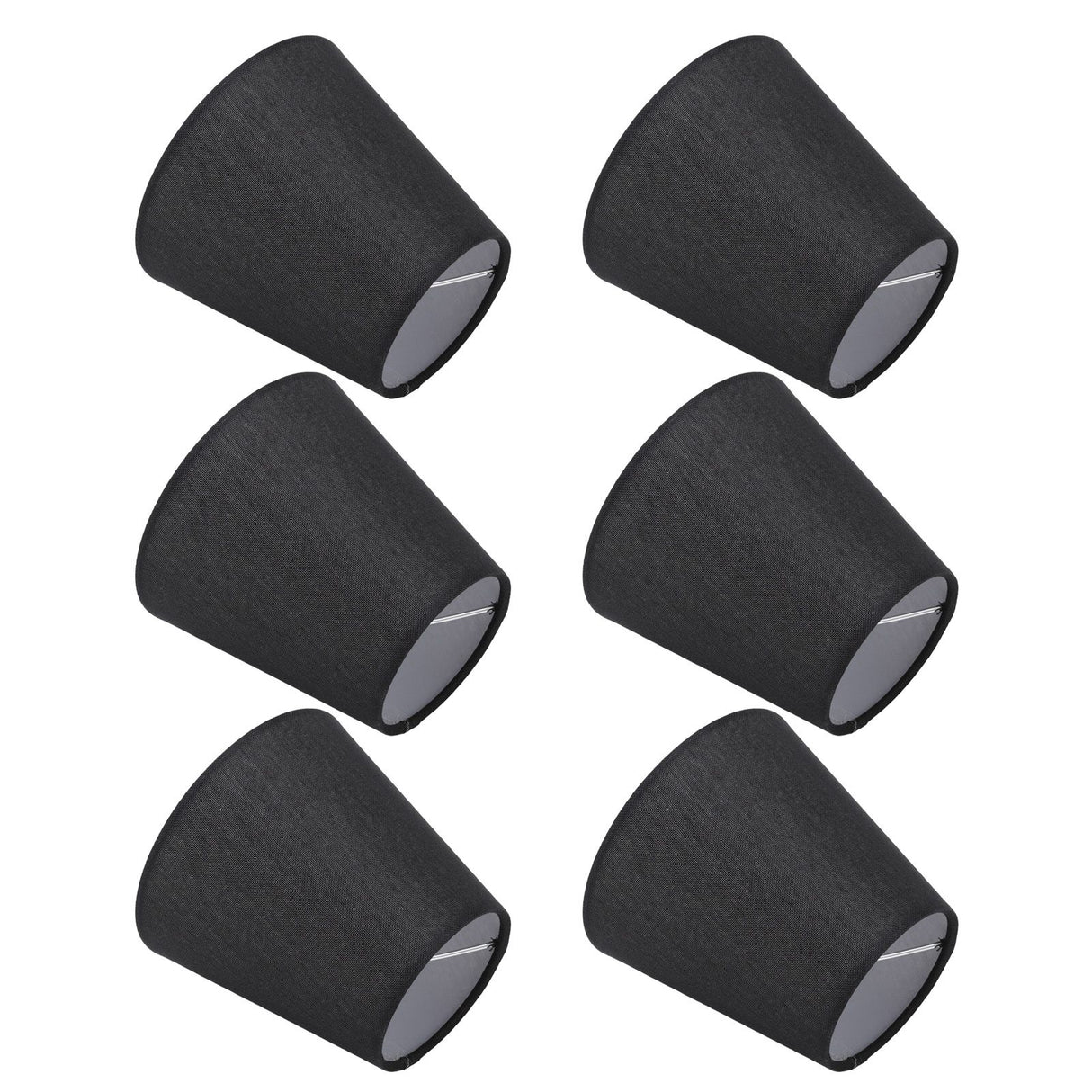 6Pcs Lampshade Lamp Shade Modern Simple Style Home Decoration Black for Small E14 Bulb