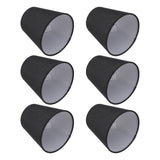 6Pcs Lampshade Lamp Shade Modern Simple Style Home Decoration Black for Small E14 Bulb - Rear View