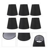 6Pcs Lampshade Lamp Shade Modern Simple Style Home Decoration Black for Small E14 Bulb