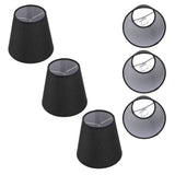 6Pcs Lampshade Lamp Shade Modern Simple Style Home Decoration Black for Small E14 Bulb - Extra Image
