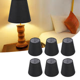 6Pcs Lampshade Lamp Shade Modern Simple Style Home Decoration Black for Small E14 Bulb