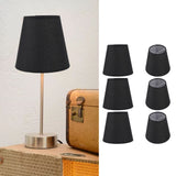 6Pcs Lampshade Lamp Shade Modern Simple Style Home Decoration Black for Small E14 Bulb