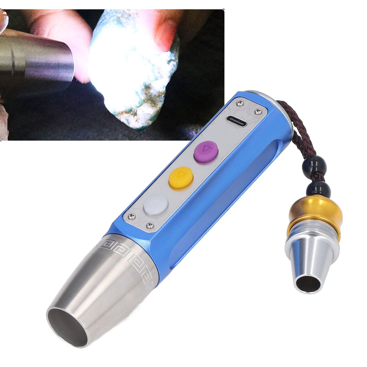 Adjustable Gem Identification Light Pocket 3LED Jewelry Appraisal Flashlight with Battery