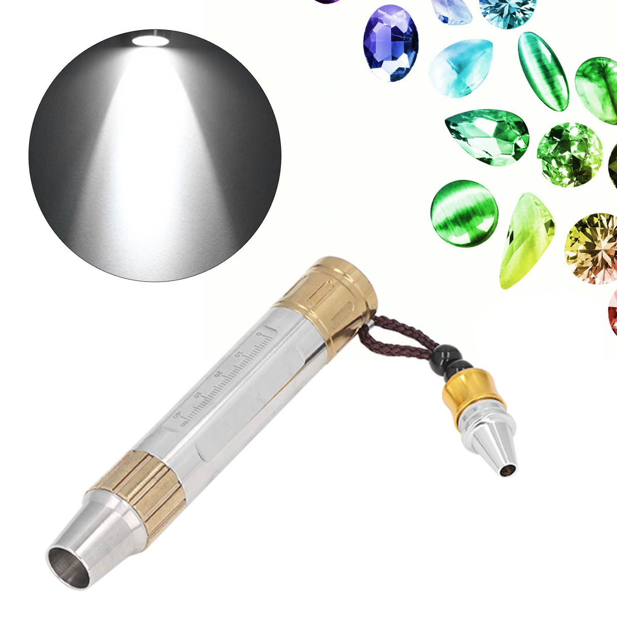 Jewelry Identification Flashlight Portable Gemstone Jade Jewelry Identification Torch Mini LED Flashlight White Light