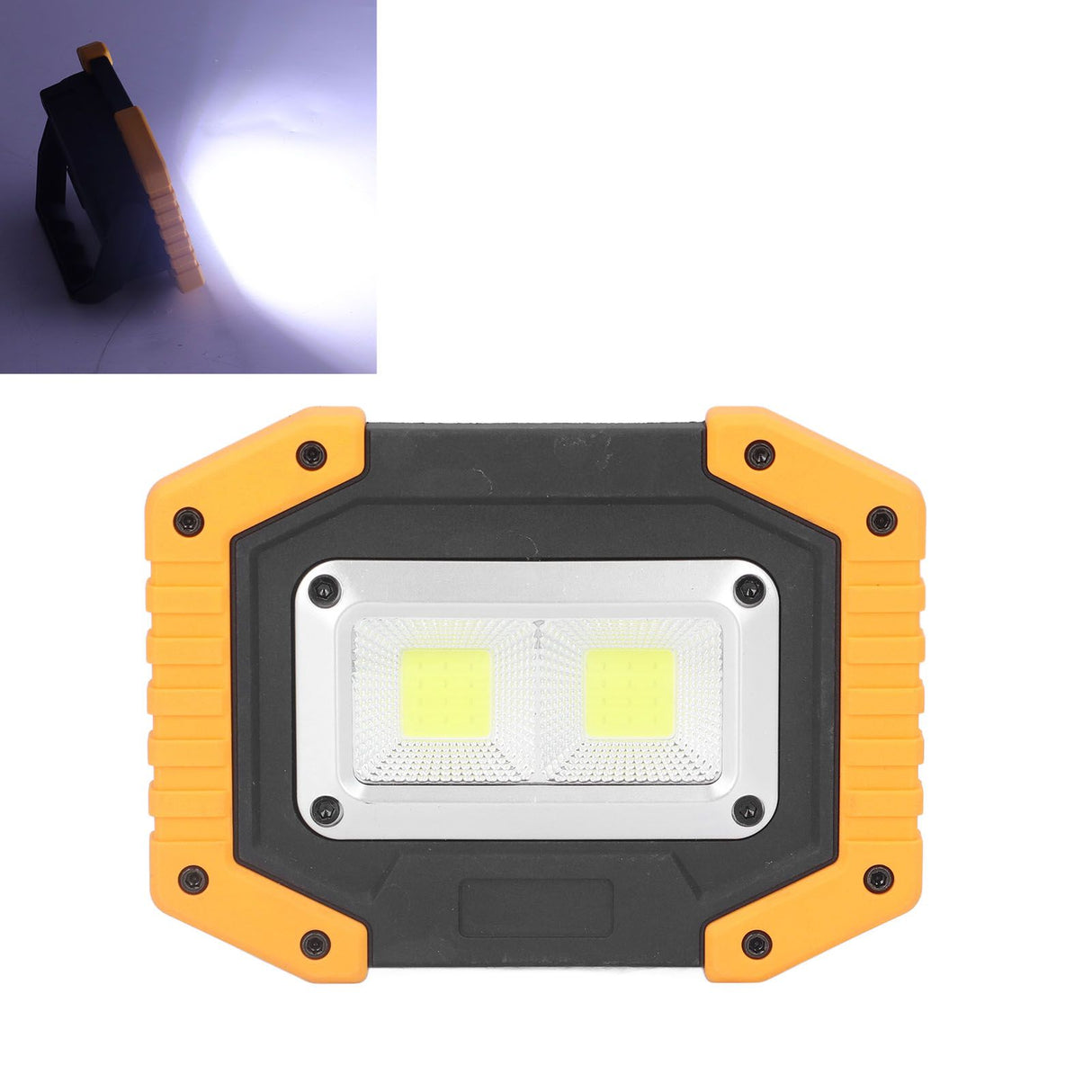 COB Work Light USB Rechargeable IP66 Waterproof Portable Work Light with Rotating Bracket for Car Maintenance Camping
