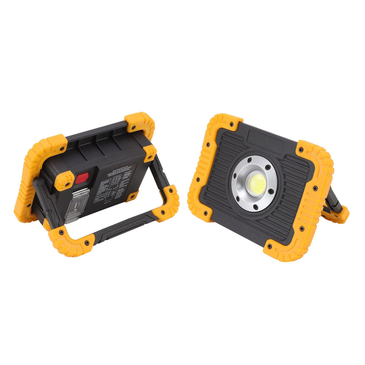 COB Work Light Waterproof USB Charging Portable COB Floodlight with 180 Degree Rotatable Stand for Camping Emergency