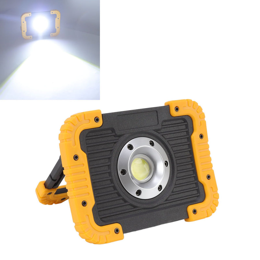 COB Work Light Waterproof USB Charging Portable COB Floodlight with 180 Degree Rotatable Stand for Camping Emergency