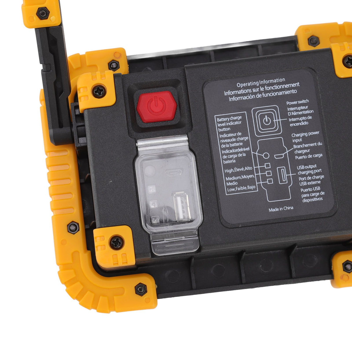 COB Work Light Waterproof USB Charging Portable COB Floodlight with 180 Degree Rotatable Stand for Camping Emergency