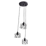 Antique Pendant Lampshade E27 3 Head Retro Unique Style Hanging Light Shade for Home Cafes 85‑240V