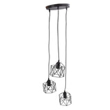 Antique Pendant Lampshade E27 3 Head Retro Unique Style Hanging Light Shade for Home Cafes 85‑240V - Side View