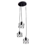 Antique Pendant Lampshade E27 3 Head Retro Unique Style Hanging Light Shade for Home Cafes 85‑240V
