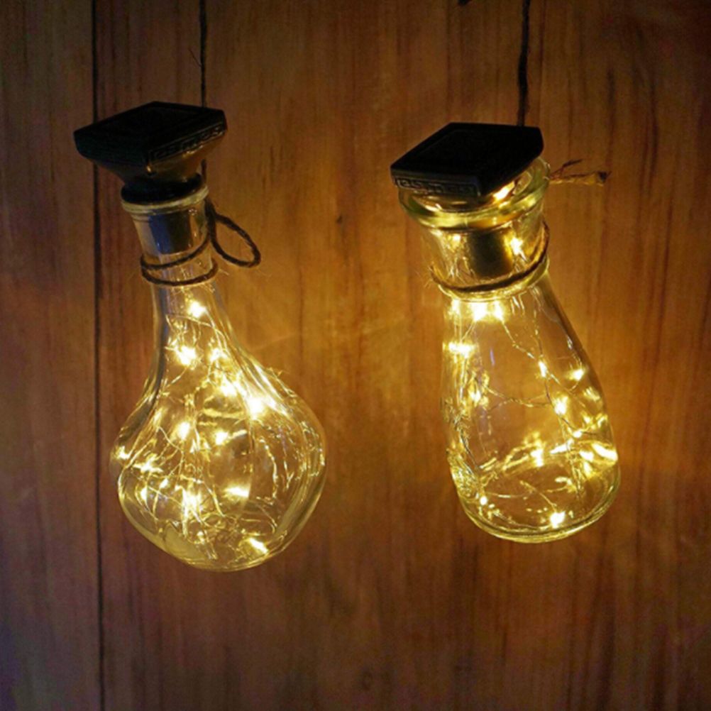 1/6 Pcs of Solar Power Wine Bottle Cork String Light 20 LED Fairy String Light