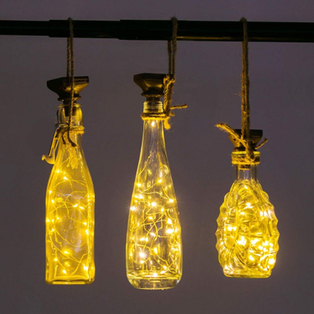 1/6 Pcs of Solar Power Wine Bottle Cork String Light 20 LED Fairy String Light