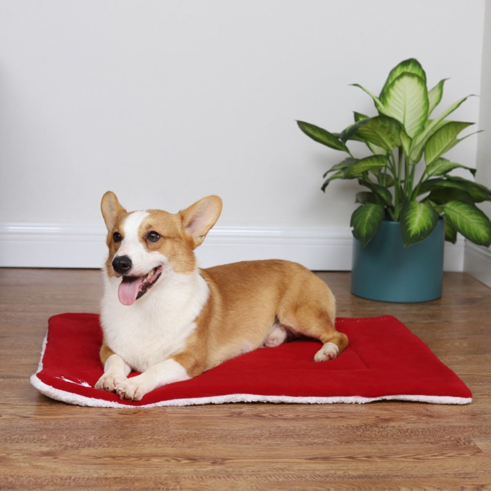 Christmas Theme Pet Cat Dog Bed Mat Pad Soft Warm Thick Kennel Cage Sofa Mat for Small Medium Large Dogs Sleeping