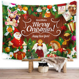 70*100CM Christmas Tree Tapestry Santa Background Cloth Multifunctional Christmas Decorations for Hallway Living Room Bedroom
