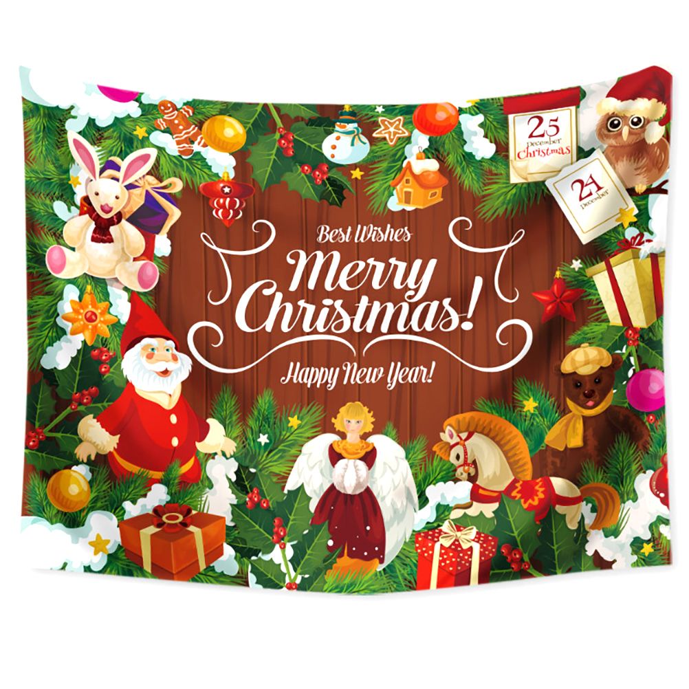 70*100CM Christmas Tree Tapestry Santa Background Cloth Multifunctional Christmas Decorations for Hallway Living Room Bedroom