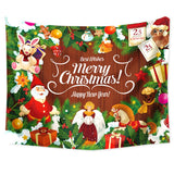 70*100CM Christmas Tree Tapestry Santa Background Cloth Multifunctional Christmas Decorations for Hallway Living Room Bedroom