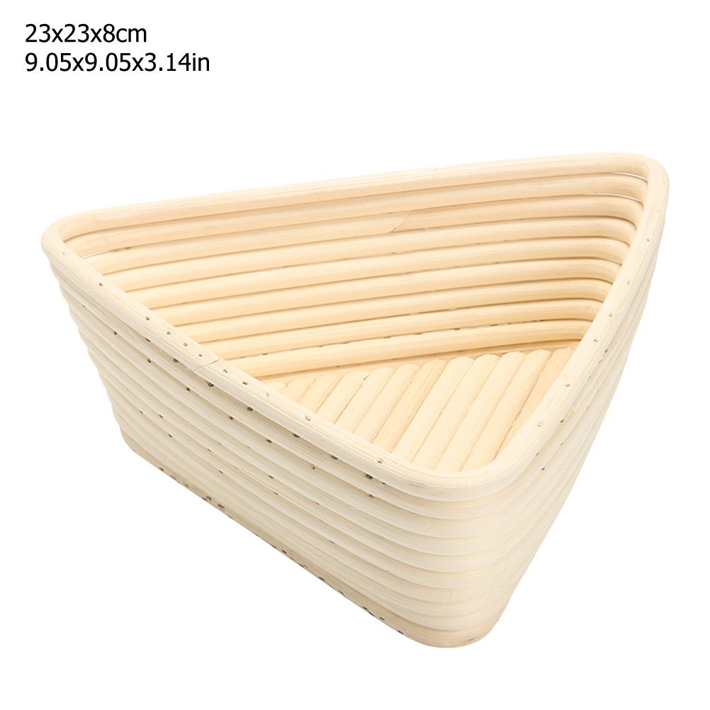 Triangle Bread Proofing Baskets with Liner Dough Rising Rattan Handmade Rattan Bowl