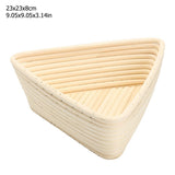 Triangle Bread Proofing Baskets with Liner Dough Rising Rattan Handmade Rattan Bowl