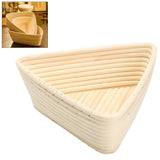 Triangle Bread Proofing Baskets with Liner Dough Rising Rattan Handmade Rattan Bowl