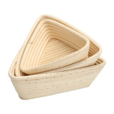Triangle Bread Proofing Baskets with Liner Dough Rising Rattan Handmade Rattan Bowl - 45-Degree Angle
