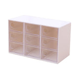 Mini 9 Grid Drawer Desk Storage Box Plastic Storage Organizer for Home Office