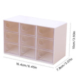 Mini 9 Grid Drawer Desk Storage Box Plastic Storage Organizer for Home Office