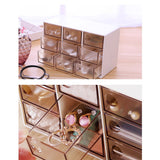 Mini 9 Grid Drawer Desk Storage Box Plastic Storage Organizer for Home Office