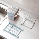 Countertop Kitchen Towel Rack Foldable Fingertip Towel Holder Dishcloth Hanger for Bathroom Vanity Countertops - Front View