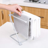 Countertop Kitchen Towel Rack Foldable Fingertip Towel Holder Dishcloth Hanger for Bathroom Vanity Countertops - Low Angle