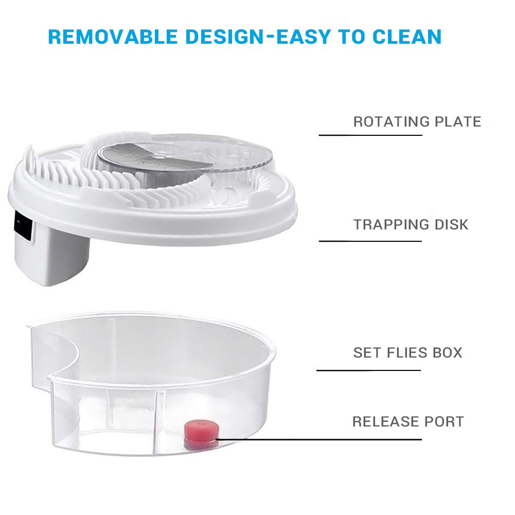1PCS Electric Fly Trap Device with Trapping Food Electric Flycatcher Artifact