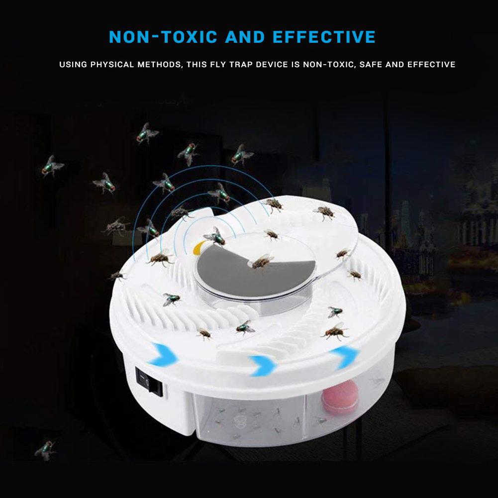 1PCS Electric Fly Trap Device with Trapping Food Electric Flycatcher Artifact