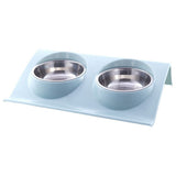 Double Bowls for Dog Stainless Steel Pet Bowl Splashproof Feeding Bowl for Pet