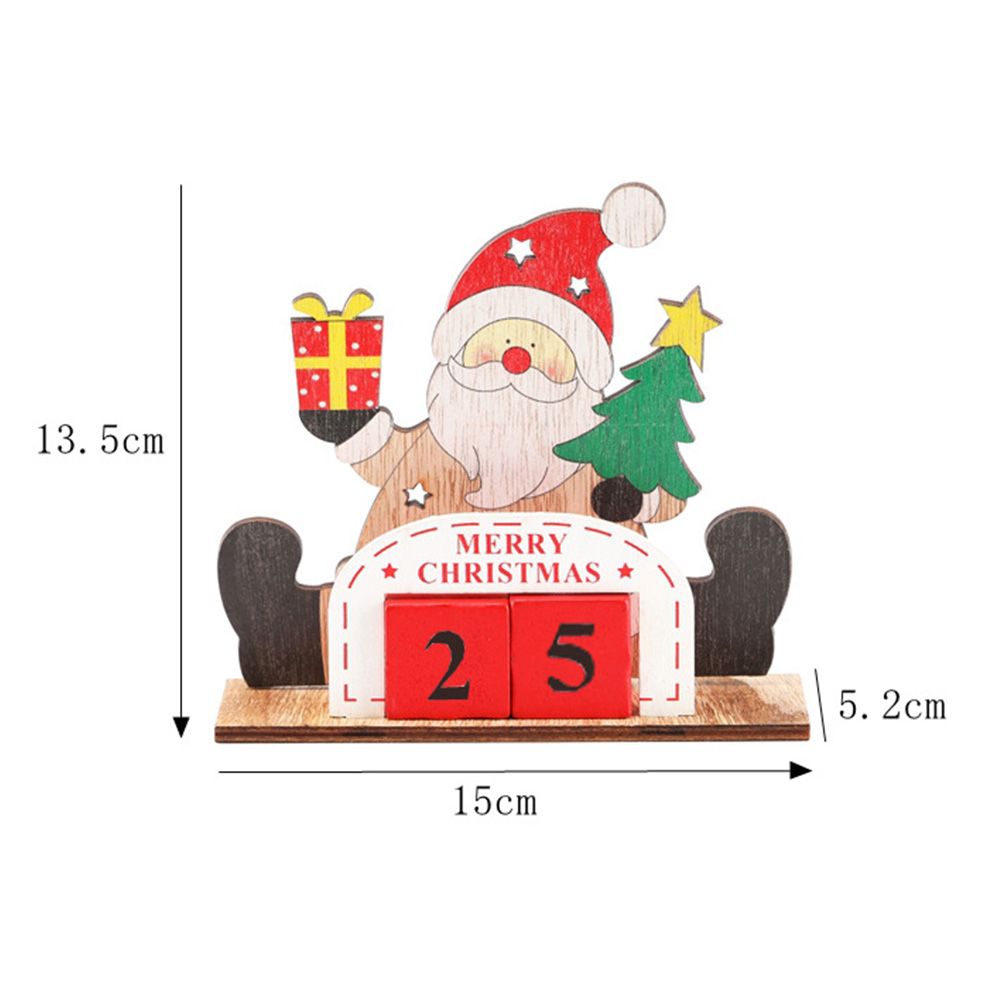 Christmas Countdown Calendar Santa Claus Snowman Elk Calendar Cartoon Advent Calendar DIY Craft for New Year Party Decor