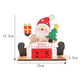 Christmas Countdown Calendar Santa Claus Snowman Elk Calendar Cartoon Advent Calendar DIY Craft for New Year Party Decor