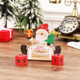 Christmas Countdown Calendar Santa Claus Snowman Elk Calendar Cartoon Advent Calendar DIY Craft for New Year Party Decor