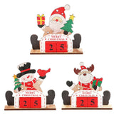 Christmas Countdown Calendar Santa Claus Snowman Elk Calendar Cartoon Advent Calendar DIY Craft for New Year Party Decor