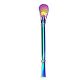 2 in 1 Stainless Steel Straw Spoon Stainless Steel Straw Mate Multifunctional Nontoxic Strainer Spoon