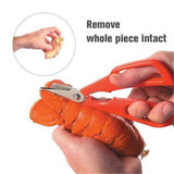 Stainless Steel Seafood Scissors Lobster Fish Scissors Detachable Lobster Forceps Kitchen Tool - Top-Down View
