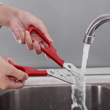 Stainless Steel Seafood Scissors Lobster Fish Scissors Detachable Lobster Forceps Kitchen Tool - Close-Up Angle