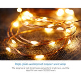 Waterfall String Lights Star Decorative Lights Twinkle Fairy Lights with Remote Control - Front View