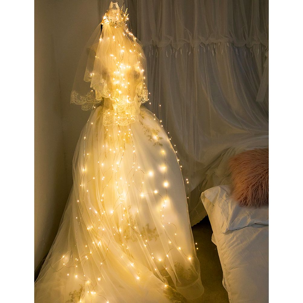 Waterfall String Lights Star Decorative Lights Twinkle Fairy Lights with Remote Control