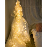 Waterfall String Lights Star Decorative Lights Twinkle Fairy Lights with Remote Control