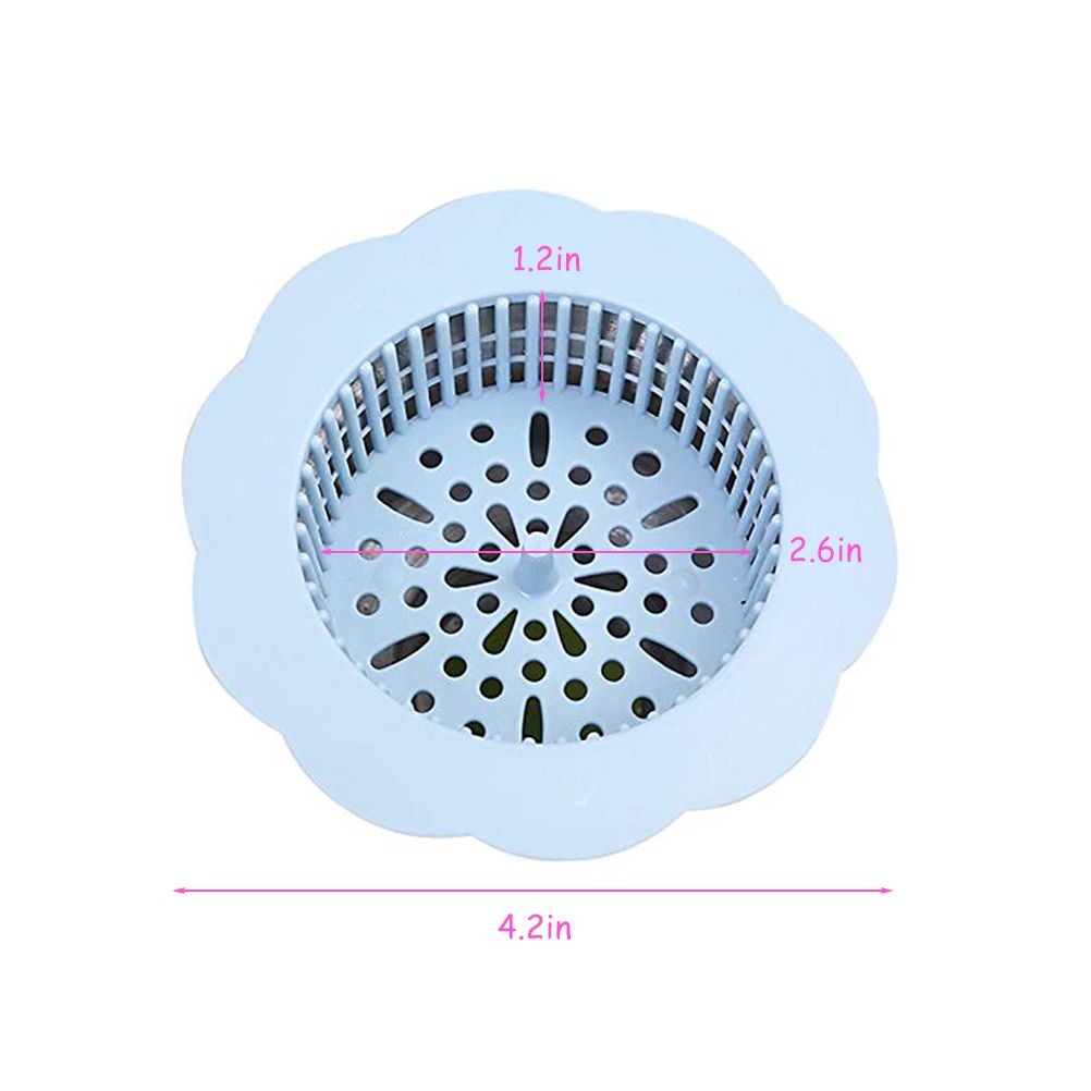 Flower Shape Drain Filter Plastic Sink Lid Sink Hair Strainer for Kitchen Bathroom