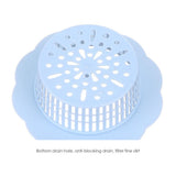 Flower Shape Drain Filter Plastic Sink Lid Sink Hair Strainer for Kitchen Bathroom - Side View