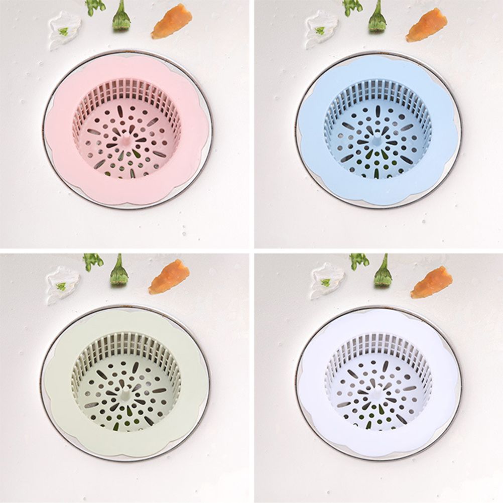 Flower Shape Drain Filter Plastic Sink Lid Sink Hair Strainer for Kitchen Bathroom